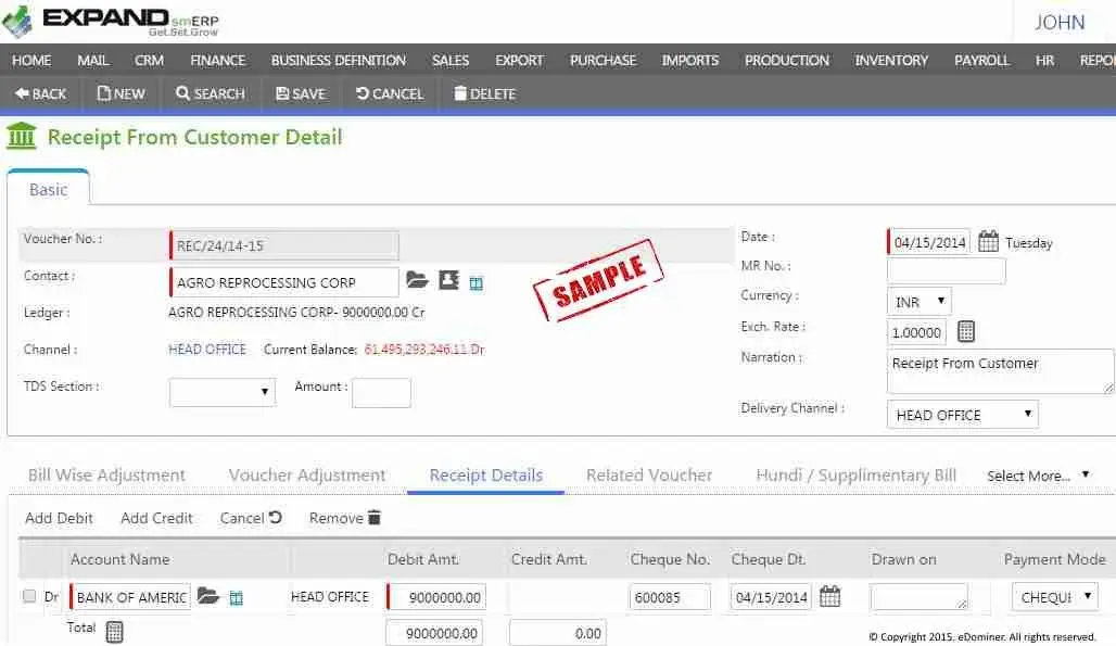 ReceiptFromCustomer